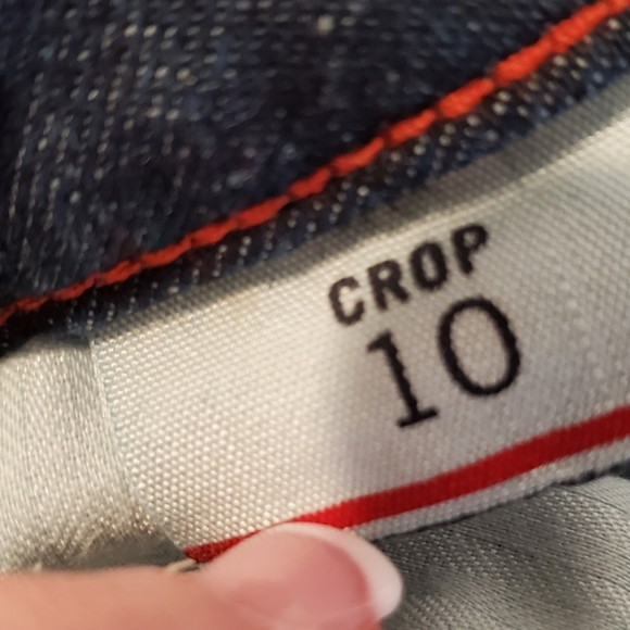 Tommy Hilfiger Dark Denim Crop Polka Dot Pants - Picture 7 of 7